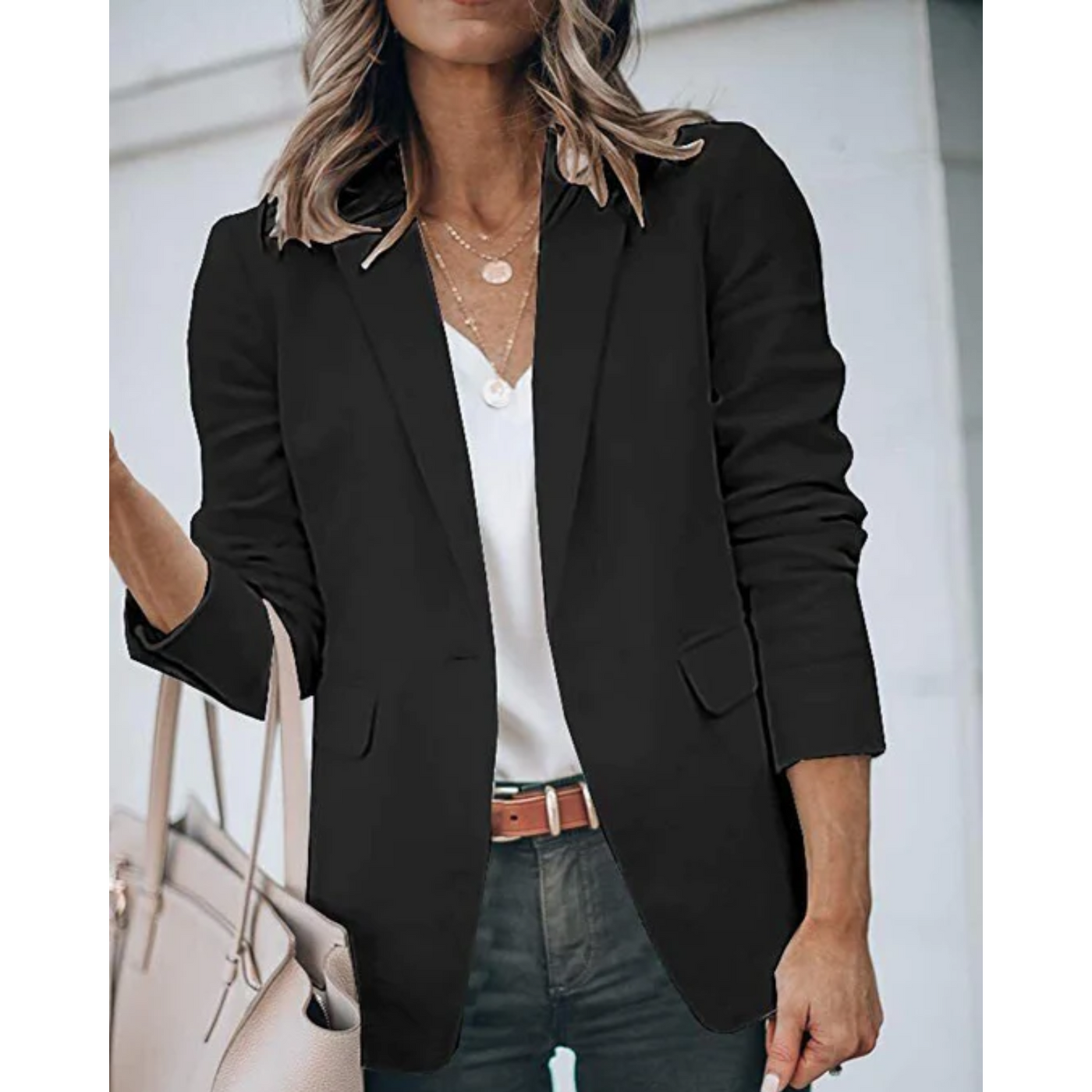 Unifarbener Blazer für Frauen