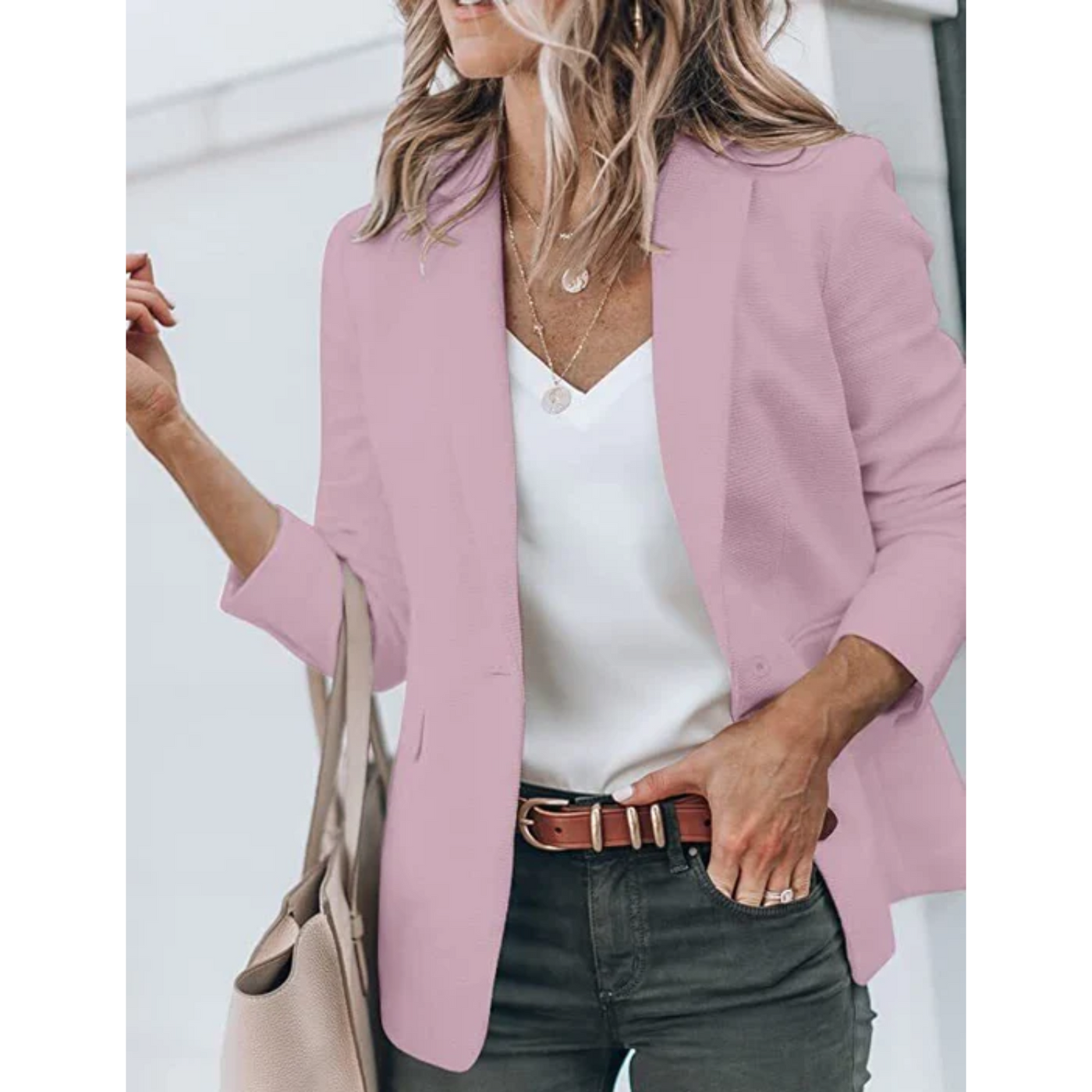 Unifarbener Blazer für Frauen