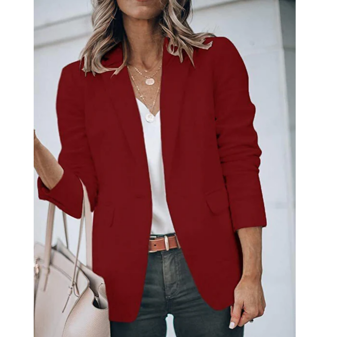 Unifarbener Blazer für Frauen