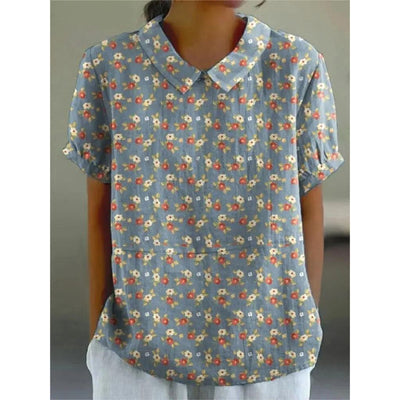 Katharina | Bluse aus Baumwollmischgewebe mit Blumenmuster
