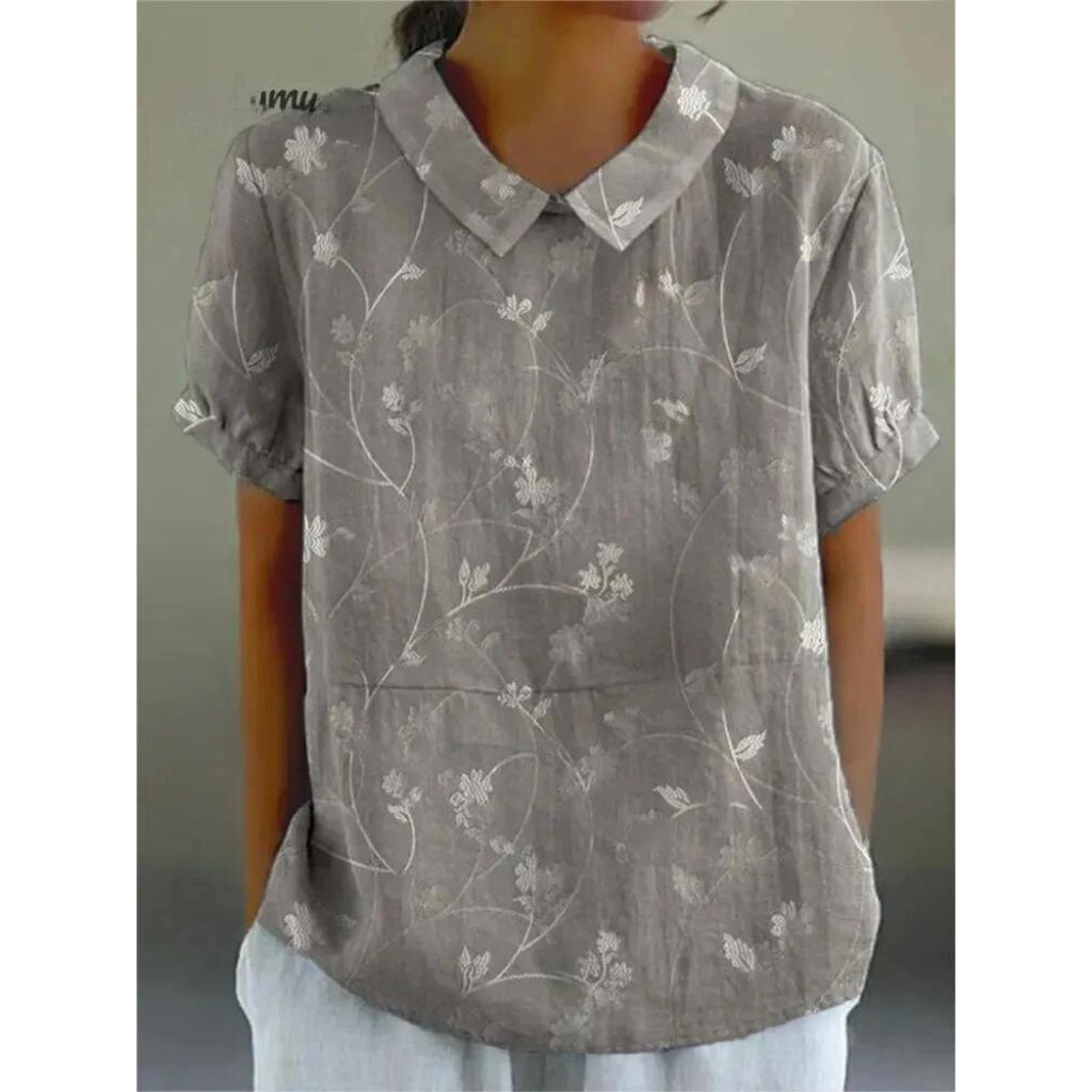 Katharina | Bluse aus Baumwollmischgewebe mit Blumenmuster