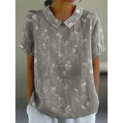 Katharina | Bluse aus Baumwollmischgewebe mit Blumenmuster