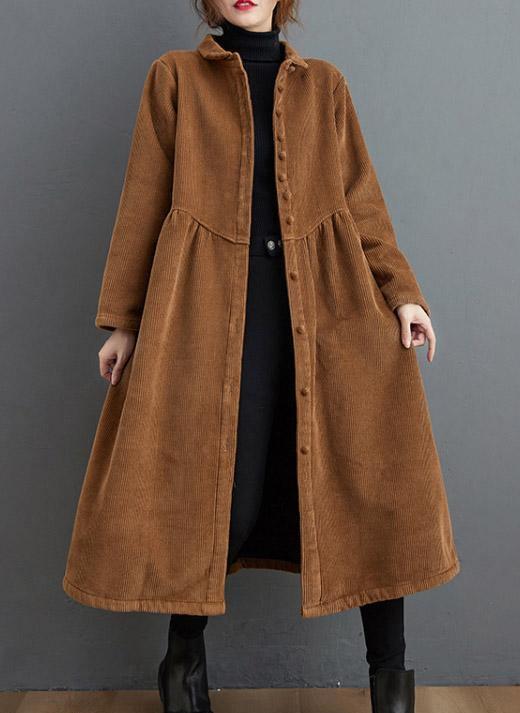 Langer Kordmantel für Damen
