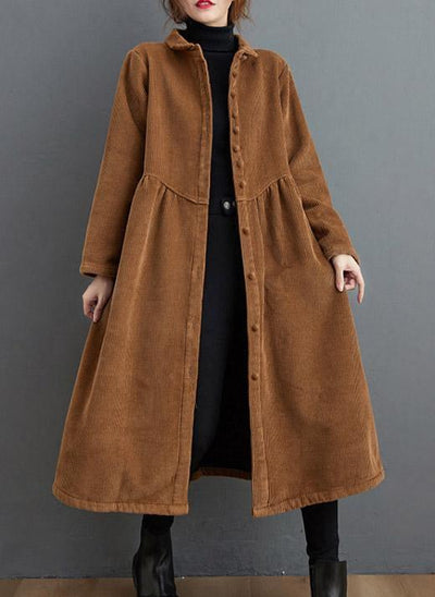 Langer Kordmantel für Damen