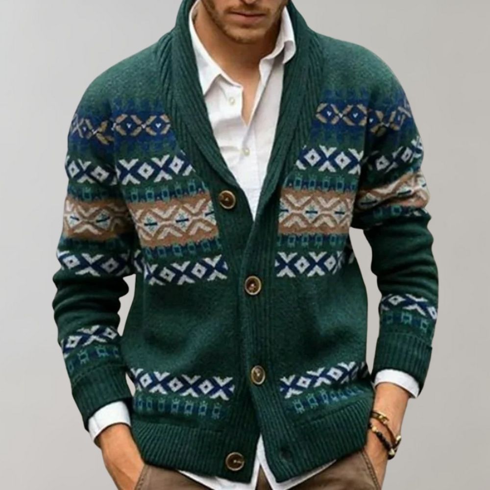 Stilvolle Strickjacke mit Knöpfen für Männer