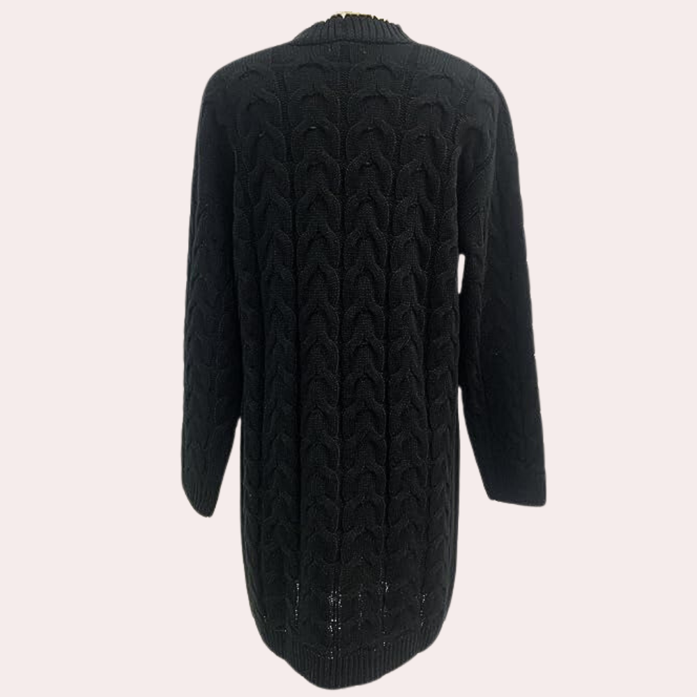 Lange Kuschelige Winter-Strickjacke für Frauen