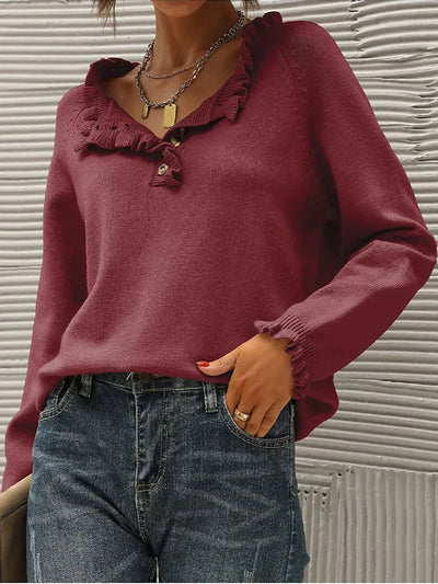 Schicker Kragen- Winter Pullover für Damen