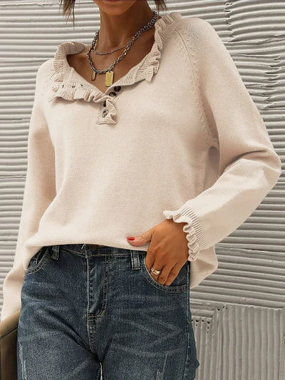 Schicker Kragen- Winter Pullover für Damen