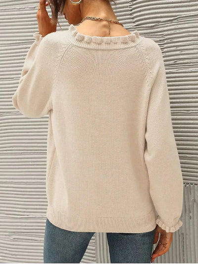 Schicker Kragen- Winter Pullover für Damen
