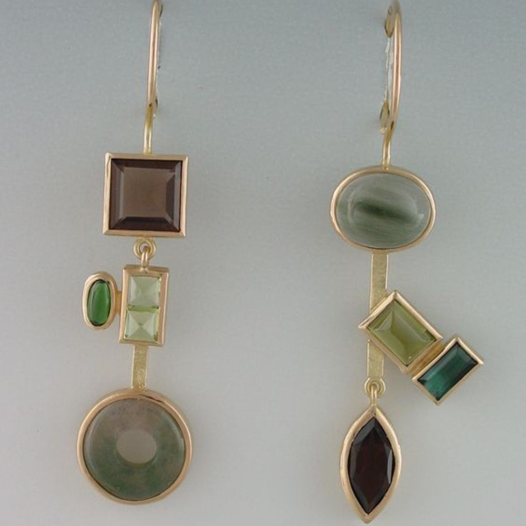 Vintage-Ohrringe „Kristallwald“