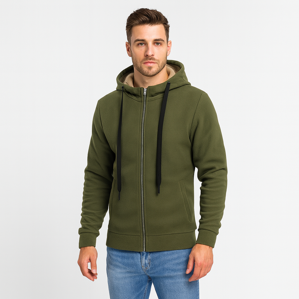 Leo | Warme Wattierte Jacke mit Kapuze