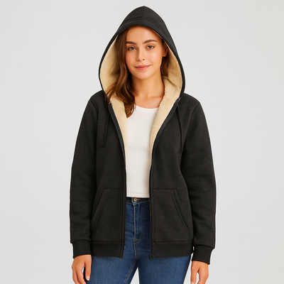 Sienna | Kuschelige Fleece-Kapuzenjacke