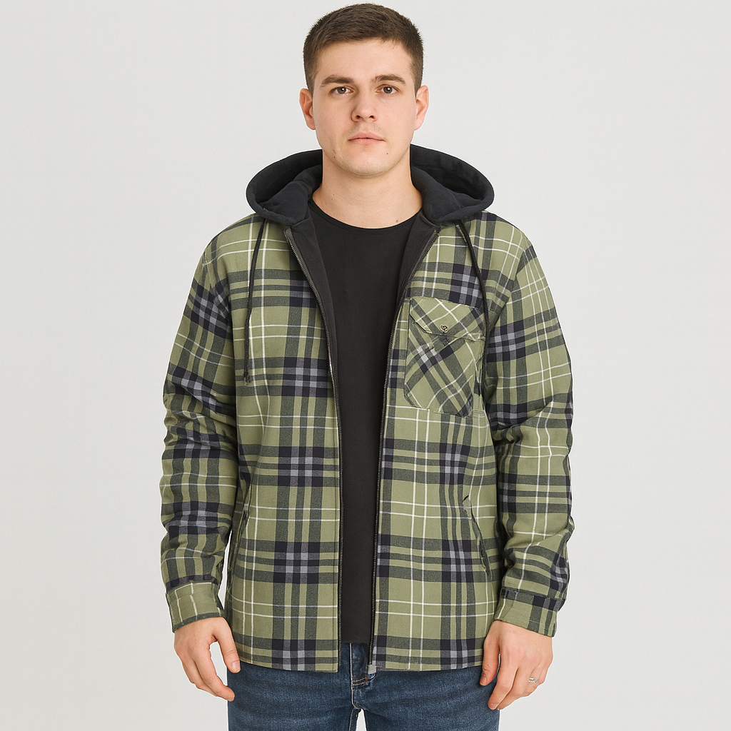 Johan | Gefüttertes Winter-Kapuzenhemd für Herren