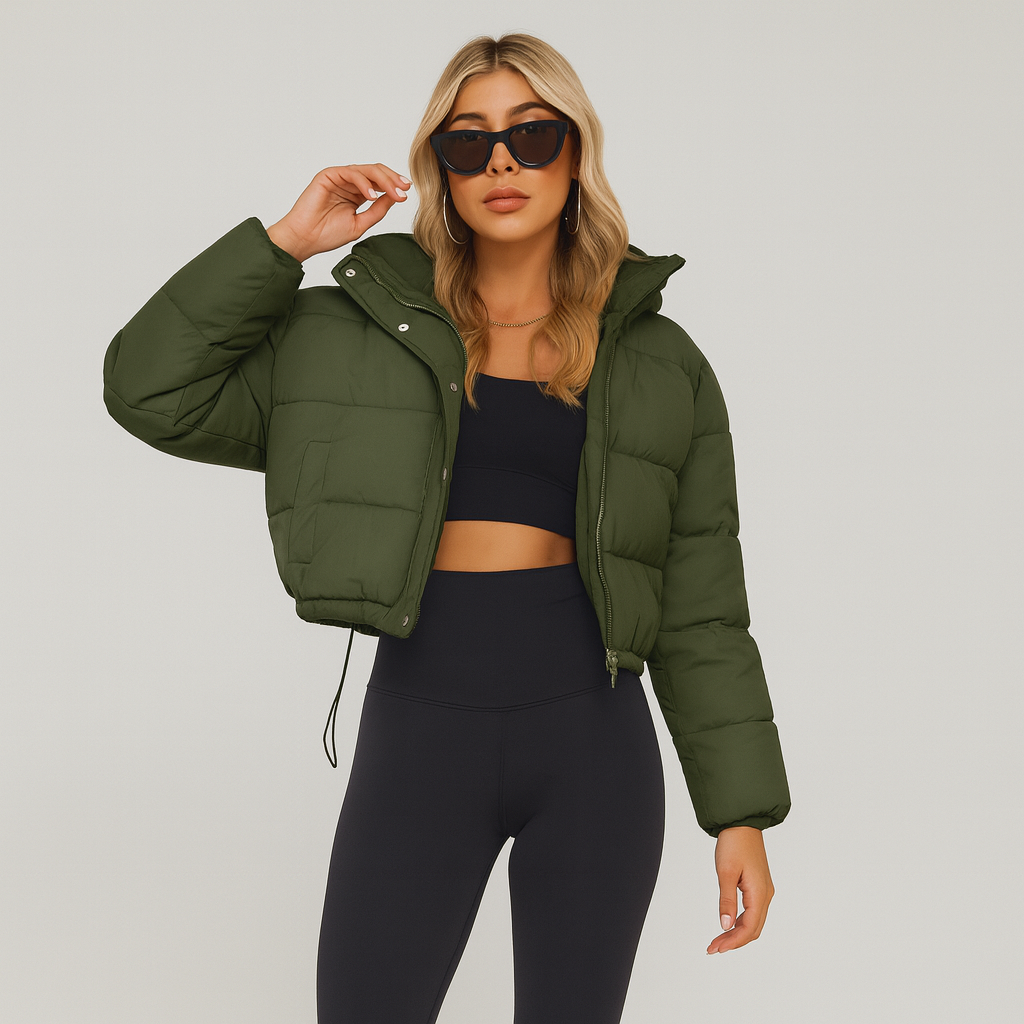 Alora | Winterjacke mit plissiertem Kordelzug