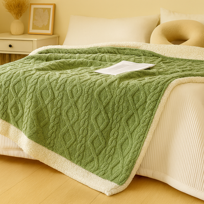 Verdickte doppelseitige Fleece-Bettdecke