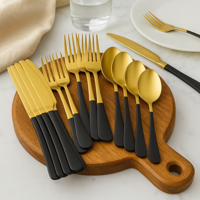 Adrian | 40-teilige Edelstahl-Essgeschirrkollektion