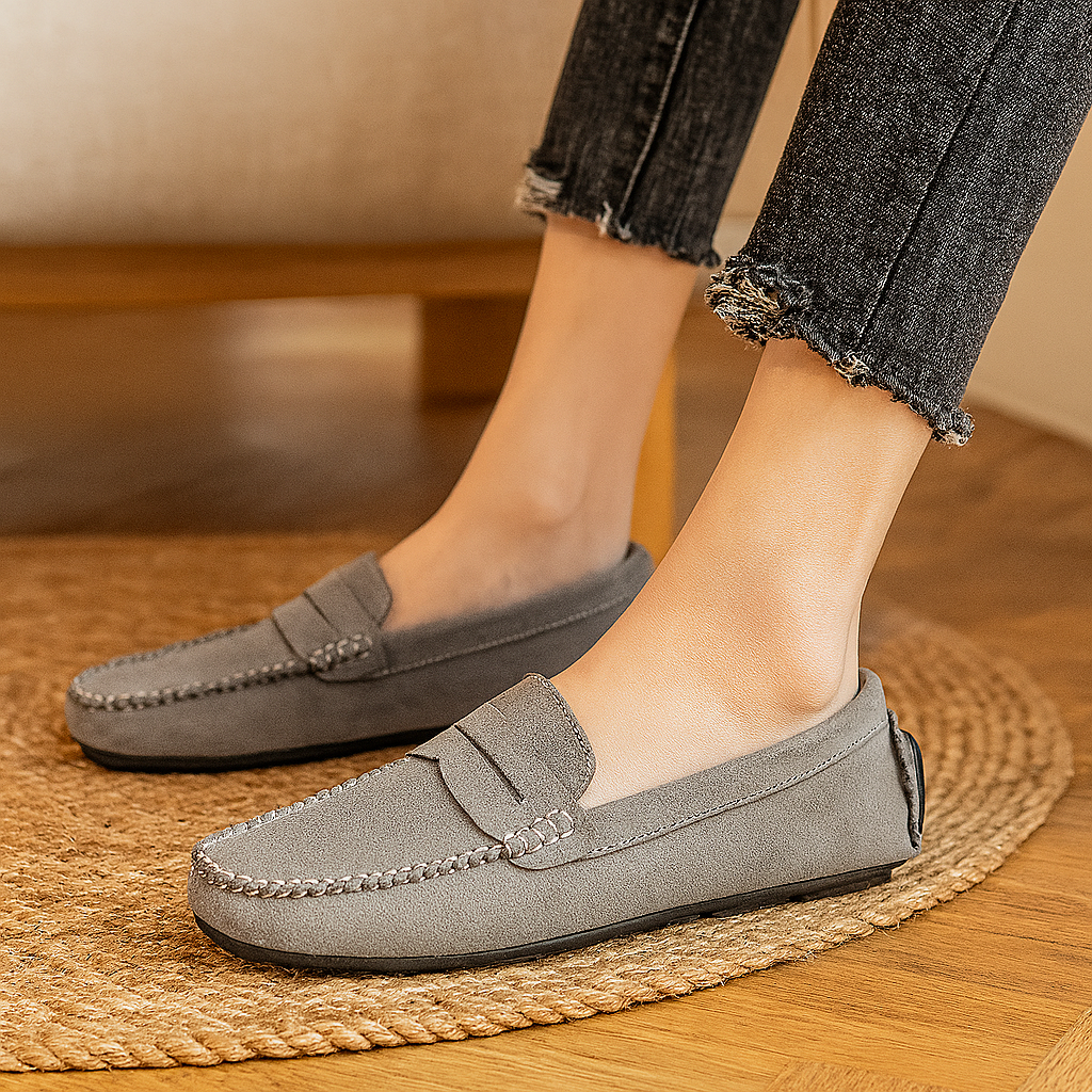 Milano Herren-Leder-Loafer – Klassische Slipper mit rutschfester Sohle