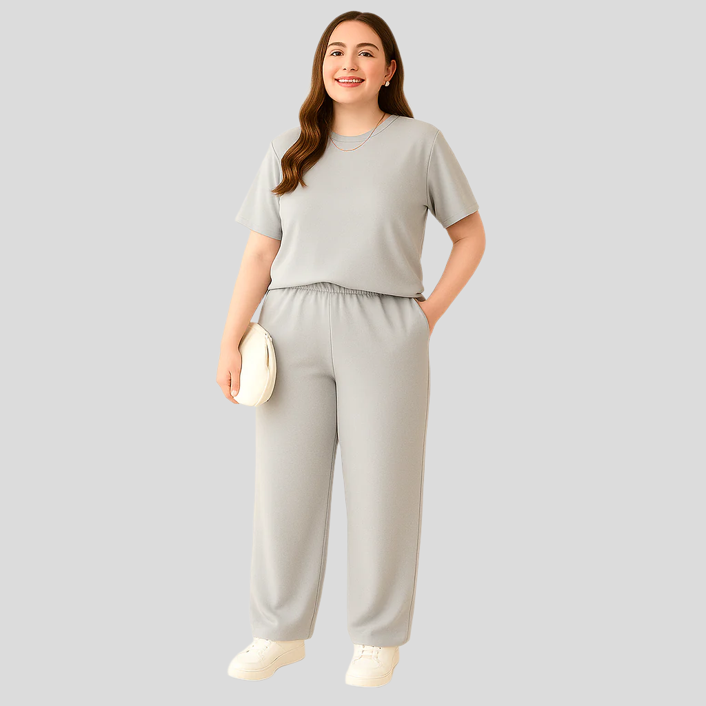 Mira – Mit rundem Kragen und flexiblen Taillenhosen für mühelose Komfort