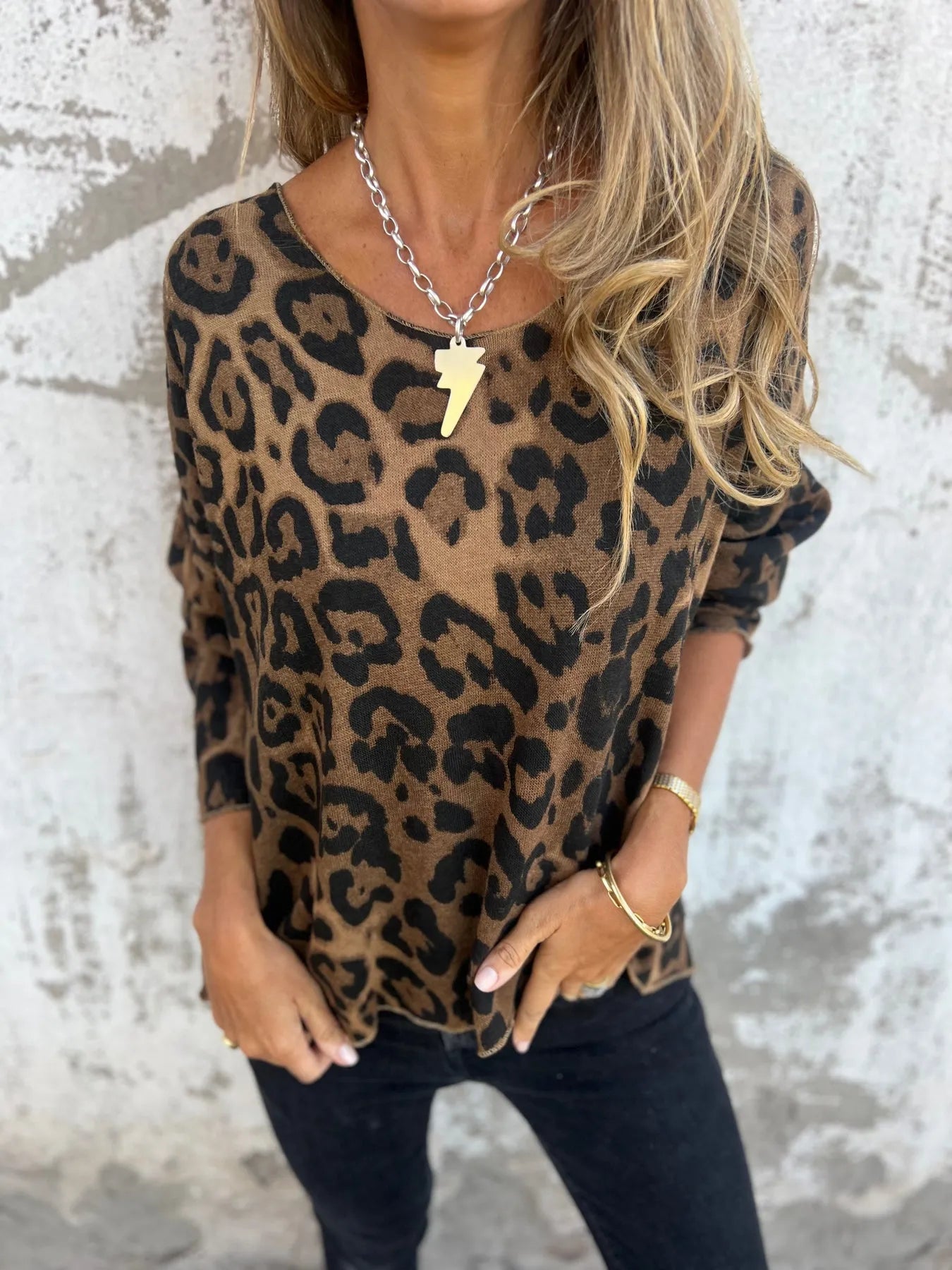INA - PULLOVER MIT ANIMALPRINT