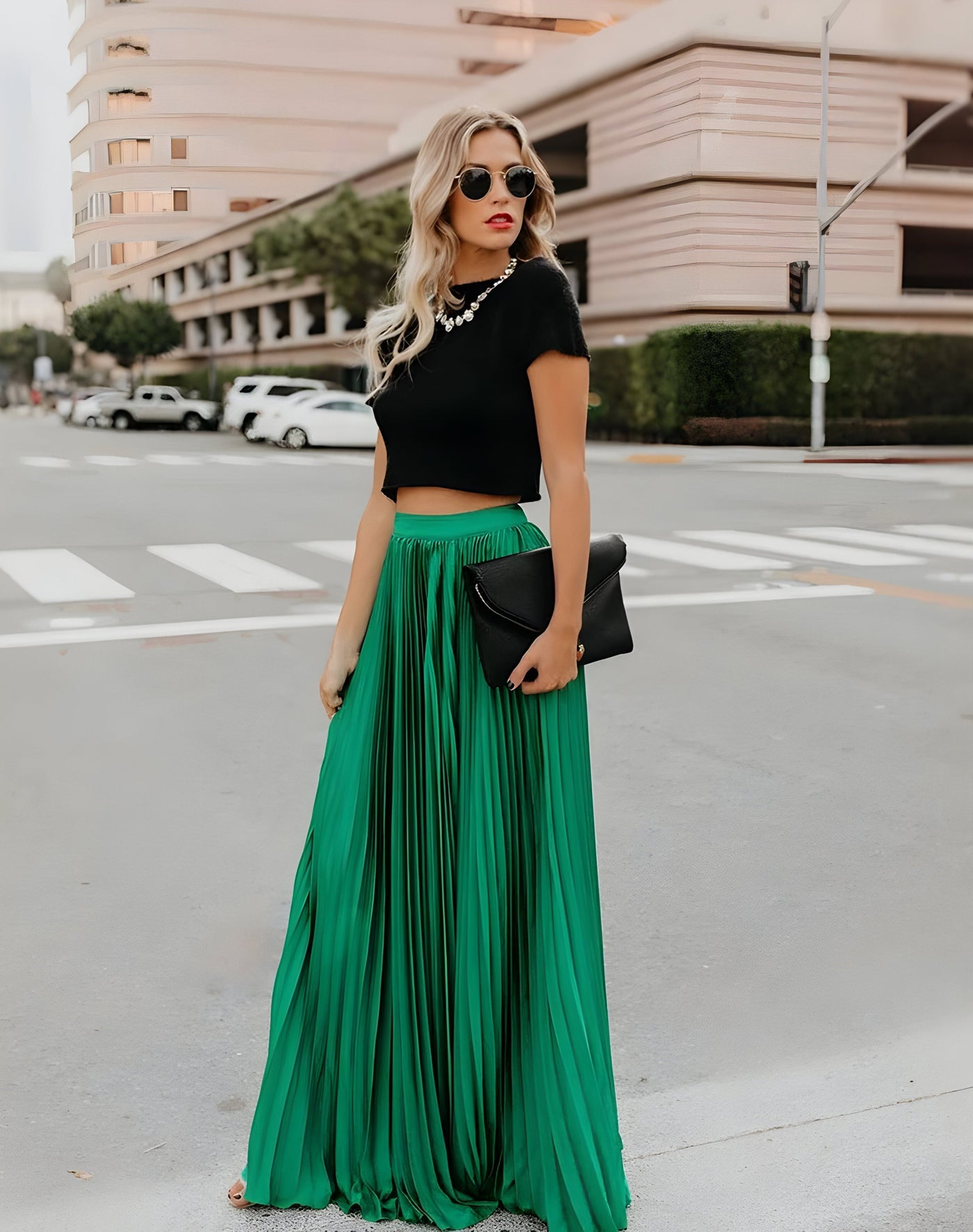 Damen Rock Viskose Langer Lässiger A-Linien Schnitt