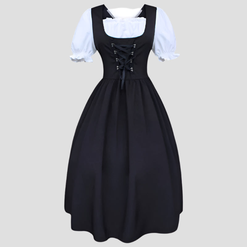Damen Trachtenkleid Baumwollmix Traditionell Elegant