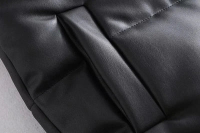 Damen Weste Kurz Stehkragen Elegante Mode aus Hochwertigem Stoff