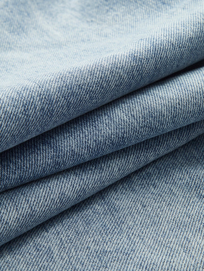 Damenjeans Denim Asymmetrische Taille Weit