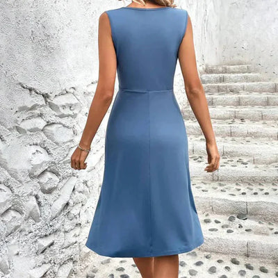 Ärmelloses V-Ausschnitt Sommerkleid für Damen