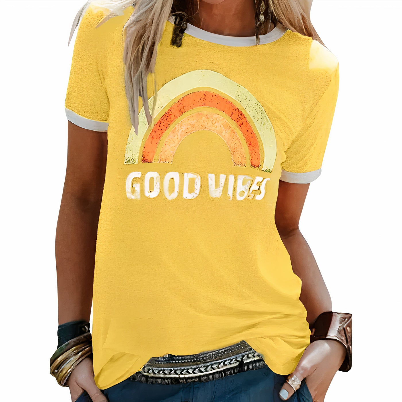 Good Vibes Sommer-T-Shirt für Damen