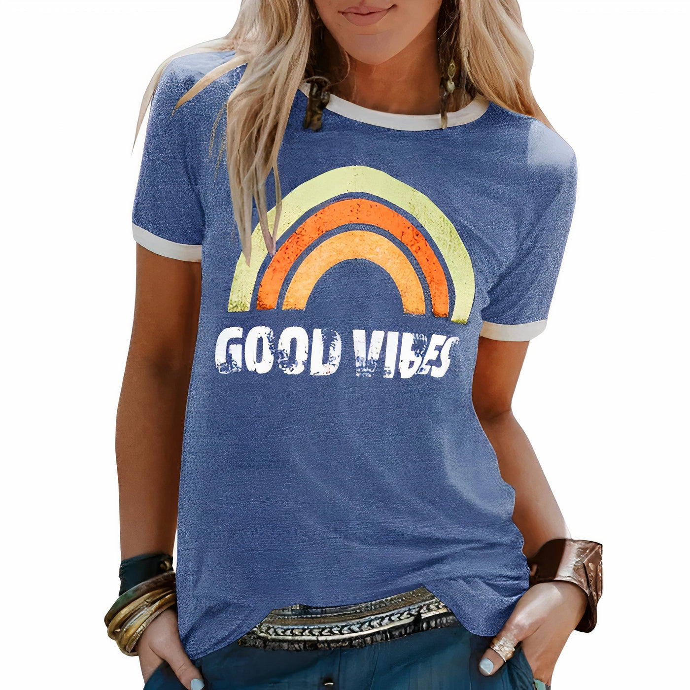 Good Vibes Sommer-T-Shirt für Damen