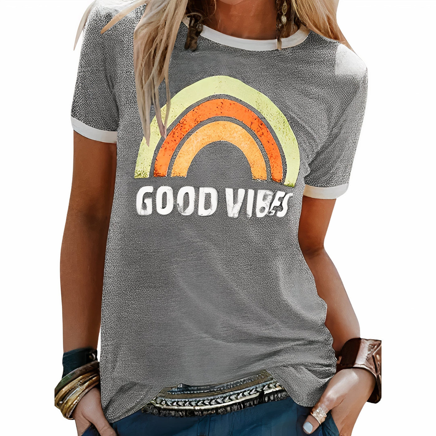 Good Vibes Sommer-T-Shirt für Damen