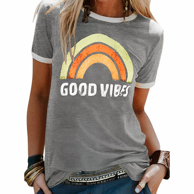Good Vibes Sommer-T-Shirt für Damen