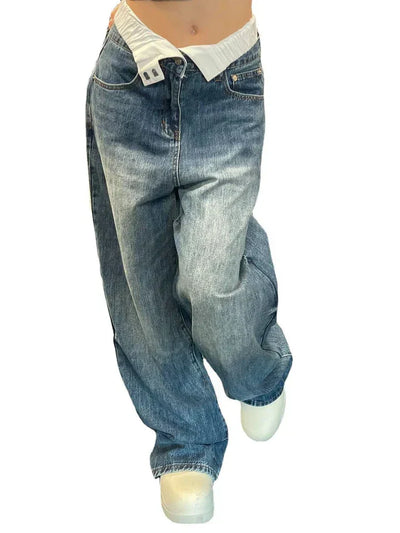Stilvolle Denim-Hose mit hoher Taille für Frauen