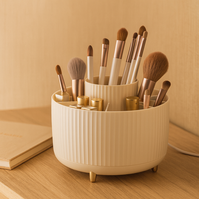 ElegantSpin 360° Drehbarer Organizer – Kosmetik Aufbewahrung
