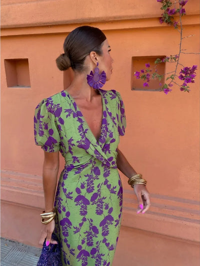 Melys | Elegant bedrucktes Kleid