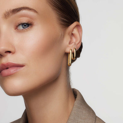 Gold Icon Hoop Earrings