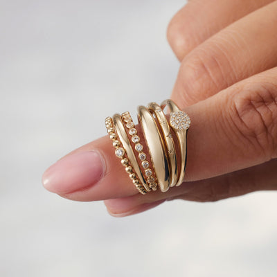 Gold Slim Dome Ring