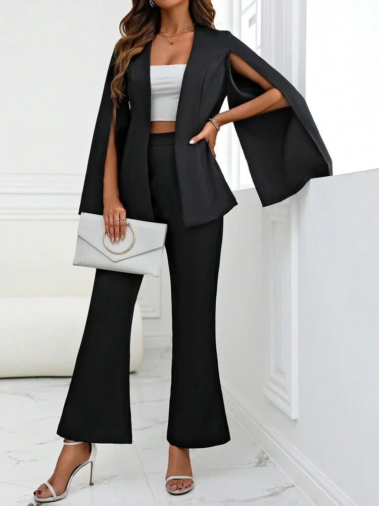 Emily | Stilvolles 3-teiliges Set mit Hose, Top und Schalärmeln