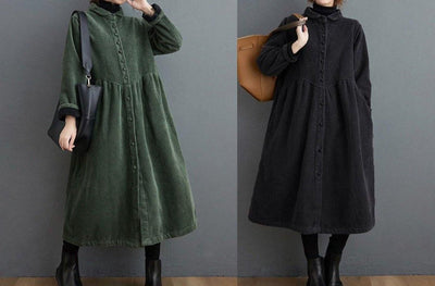 Langer Kordmantel für Damen