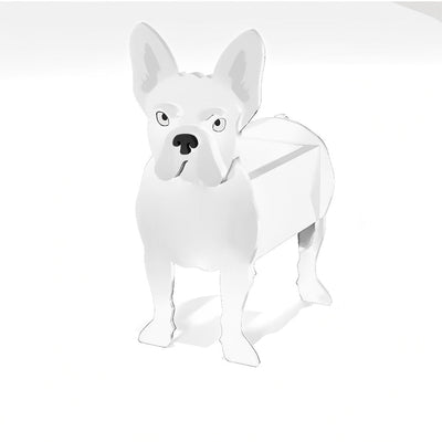Blumentopf im Französische Bulldogge Design
