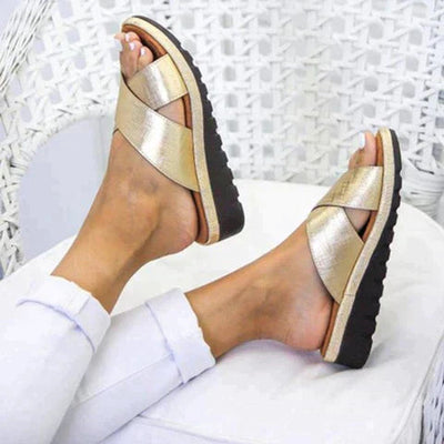 Vegane Komfort-Sandalen – Memory-Foam Fußbett, Verstellbare Riemen