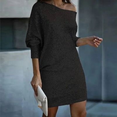 Marina | Glänzendes Kurzes Minikleid mit Trägern