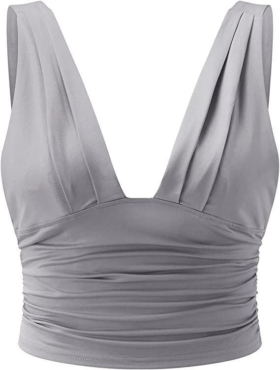 Damen V-Ausschnitt Top ärmellos – Figurbetont & Elegant