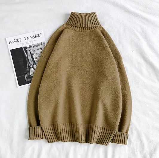 Einfach Klassisch Rollkragenpullover für Männer