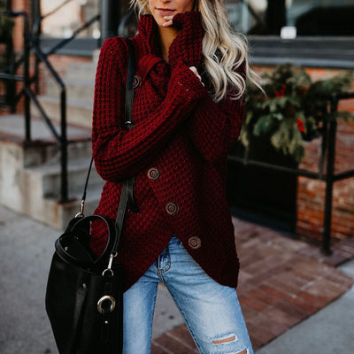 Klasse Winter-Strickjacke für Frauen