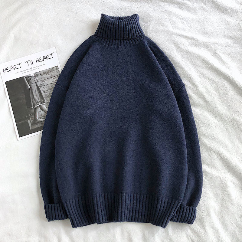 Einfach Klassisch Rollkragenpullover für Männer