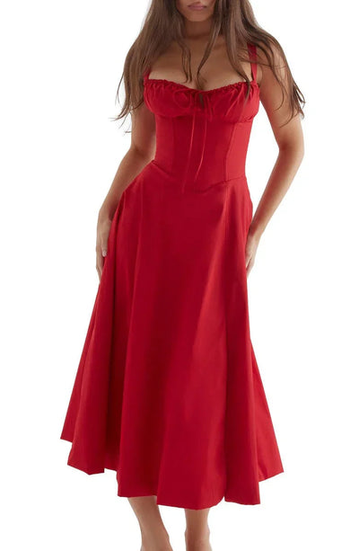 Midikleid ohne Ärmel Rosea