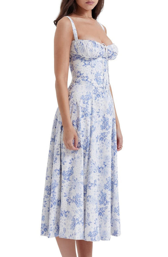 Ärmelloses Sommerkleid mit Schlitz für Damen