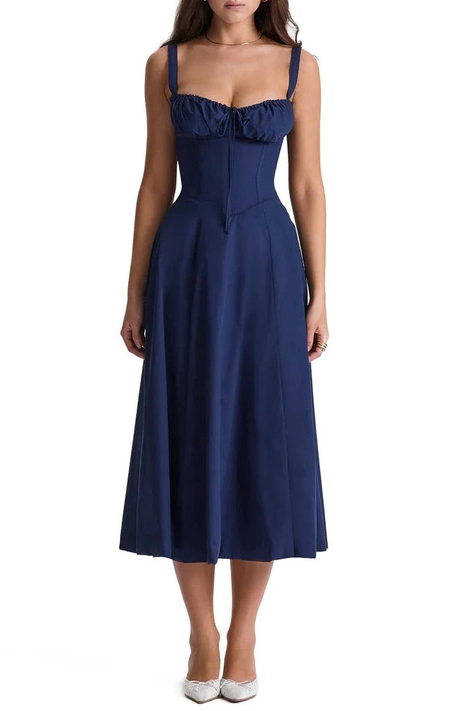 Ärmelloses Sommerkleid mit Schlitz für Damen
