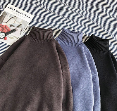 Einfach Klassisch Rollkragenpullover für Männer